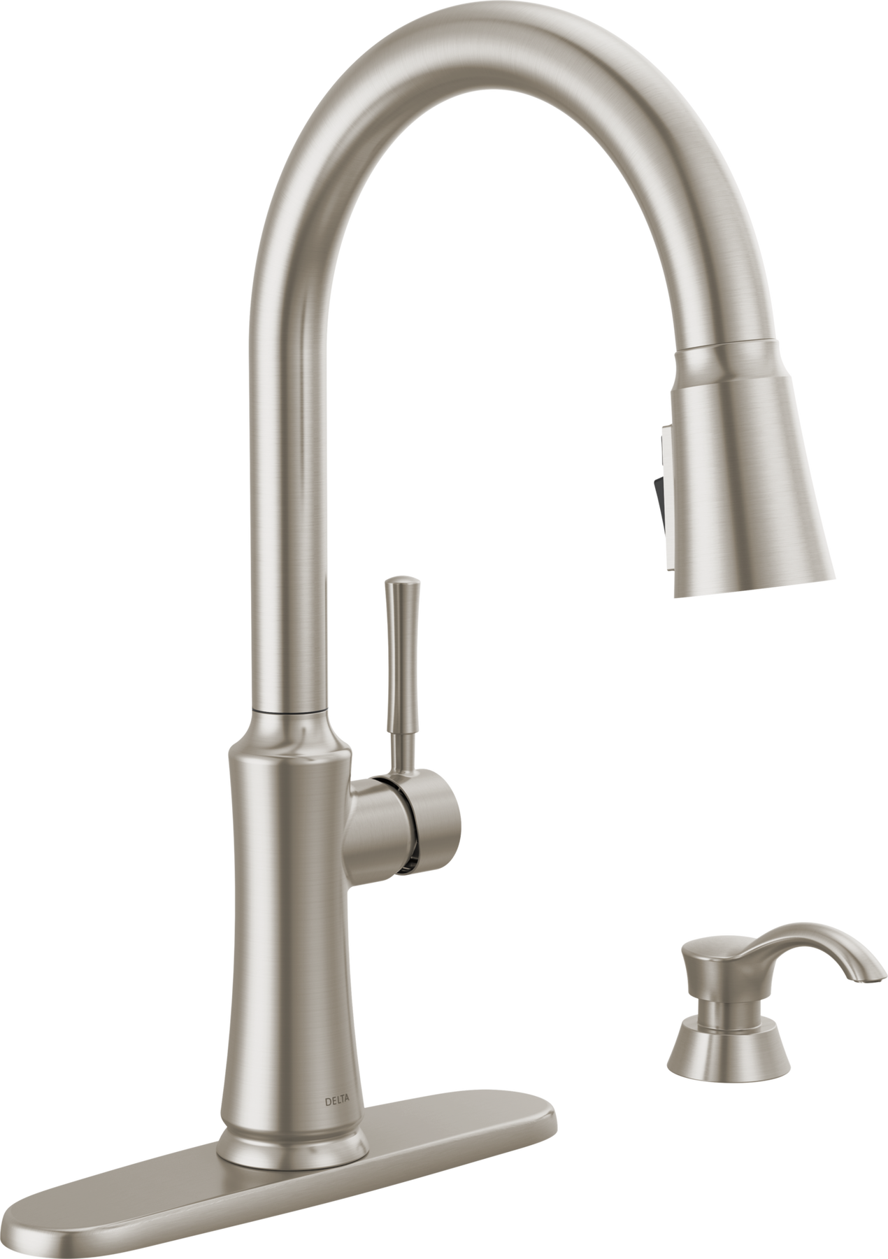 Llave para cocina monomando extensible con dispensador de jabón y tecnología ShieldSpray, imagen 1