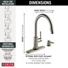 Single Handle Pull-Down Touch<sub>2</sub>O® Technology Kitchen Faucet with Touchless Technology