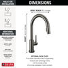 Touch<sub>2</sub>O® Technology Kitchen Faucet with Touchless Technology