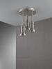 Regadera tipo lluvia colgante H<sub>2</sub>Okinetic® con luz de LED