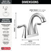 Llave para baño extensible de combinación de dos manijas