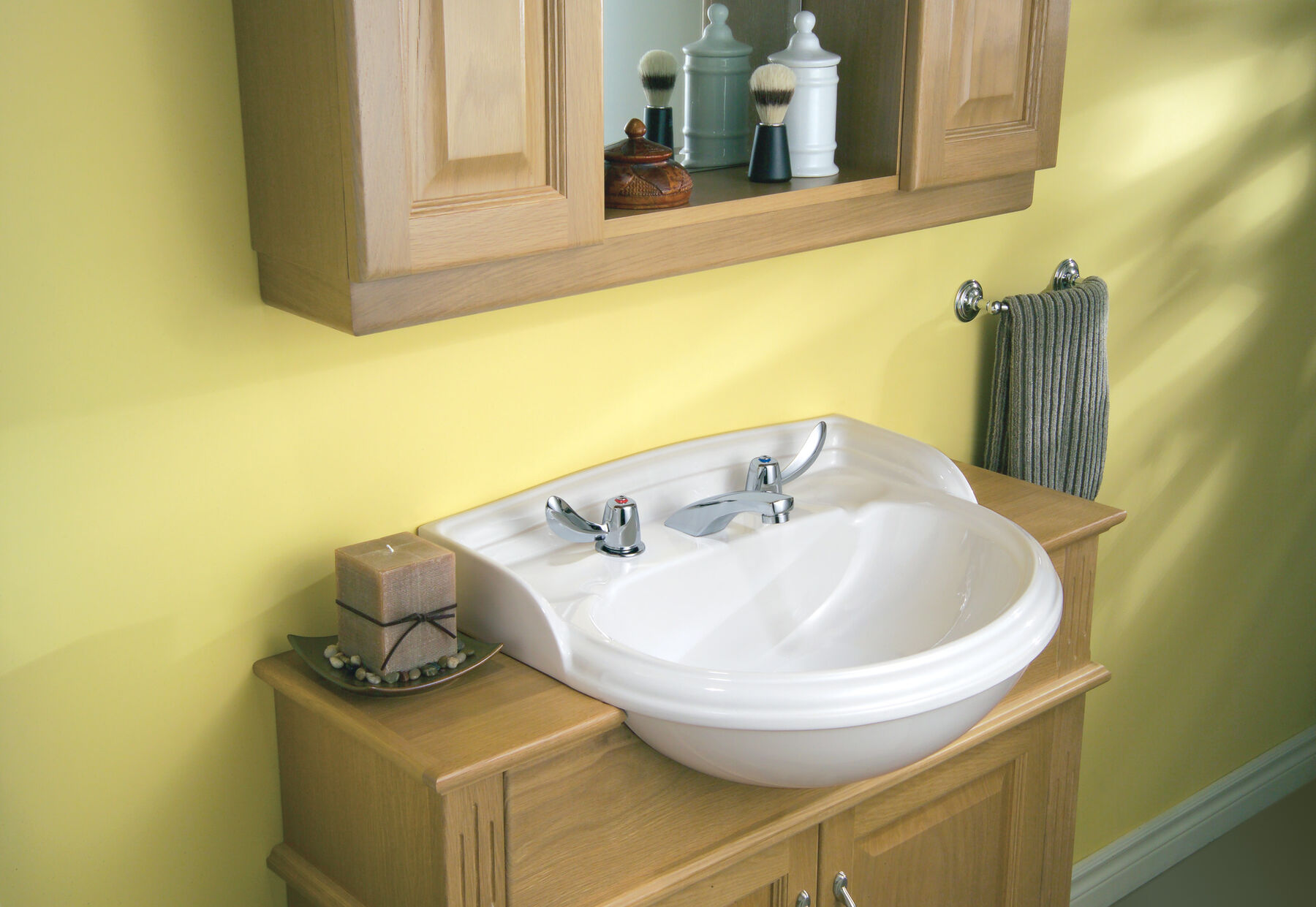 Two Handle Widespread Bathroom Faucet - Less Pop-Up, image 2