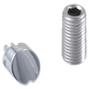 Tornillo de fijación y botón, desviador