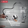 Touch2O with Touchless and VoiceIQ® Technology Single Handle Pull-Down Kitchen Faucet with Soap Dispenser