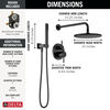 Raincan Shower Rough & Trim w/ HS 1L 14S (Recertified)