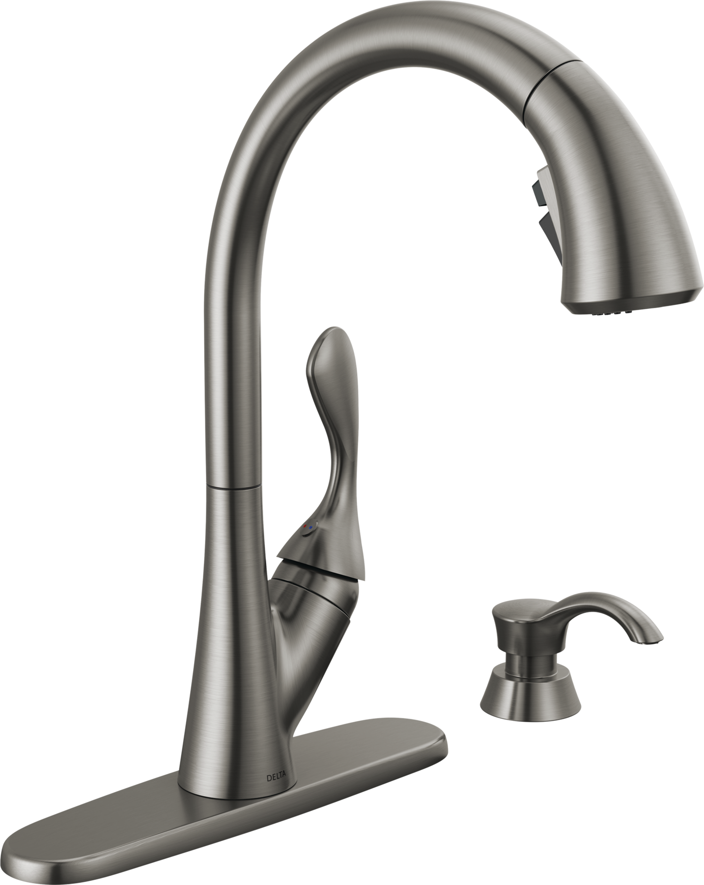 Llave para cocina monomando extensible con dispensador de jabón y tecnología ShieldSpray®, imagen 1