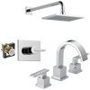 Widespread Lavatory Faucet with Shower Trim and Rough Bundle - 14 Series