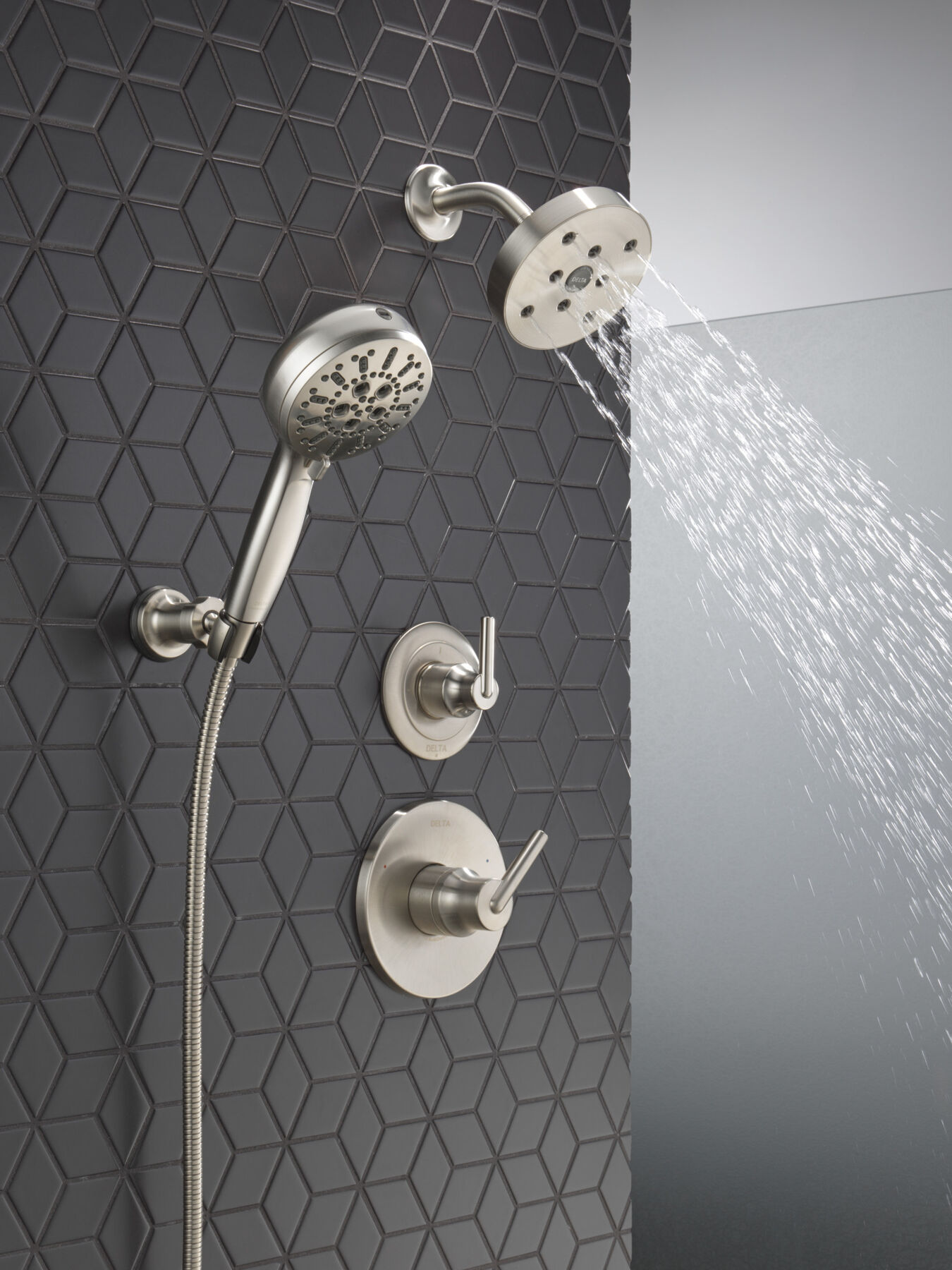 7-Setting Wall Mount Hand Shower with Cleaning Spray, image 13