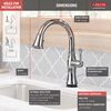 Llave para cocina monomando extensible con tecnologías Touch<sub>2</sub>O® y ShieldSpray®