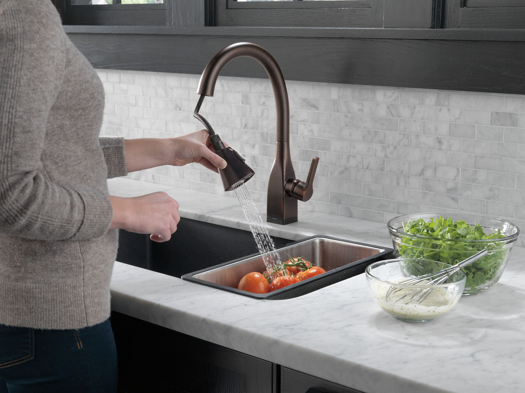 Llave para cocina monomando extensible con tecnologías Touch<sub>2</sub>O® y ShieldSpray®, imagen 5