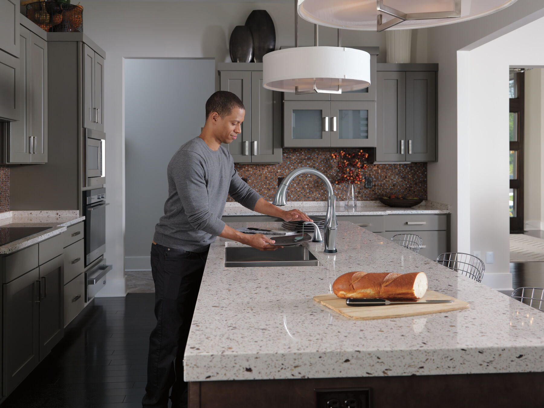 Llave para cocina monomando extensible con tecnologías Touch<sub>2</sub>O® y ShieldSpray®, imagen 5