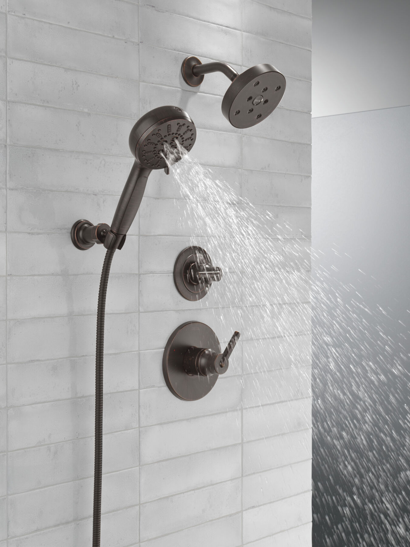 7-Setting Wall Mount Hand Shower with Cleaning Spray, image 15