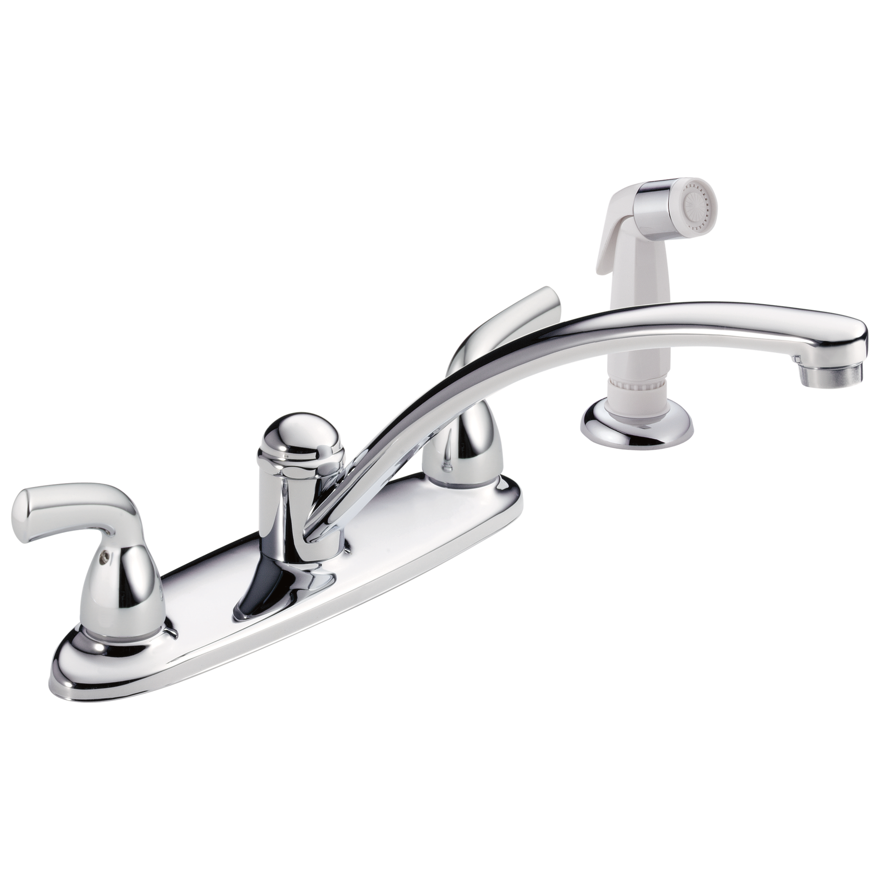 Llave para cocina de dos manijas con rociador