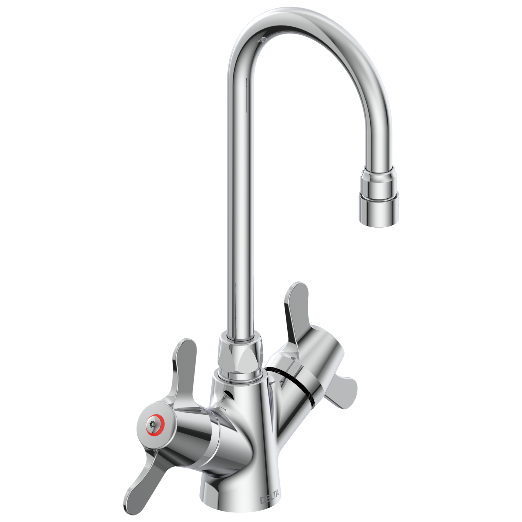 Llave de dos manijas y un solo vástago para mezcla de agua