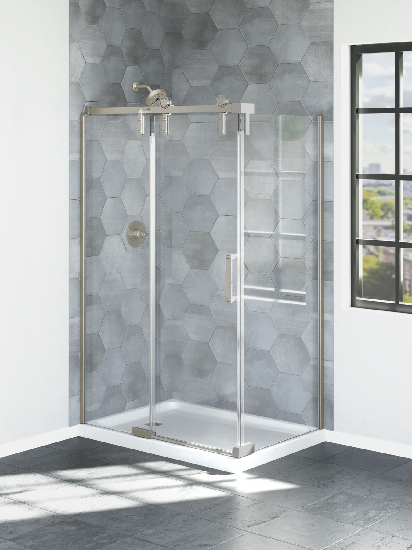 48x34 Corner Shower Bundle - Left, image 2