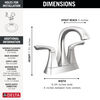Llave para baño de combinación de dos manijas