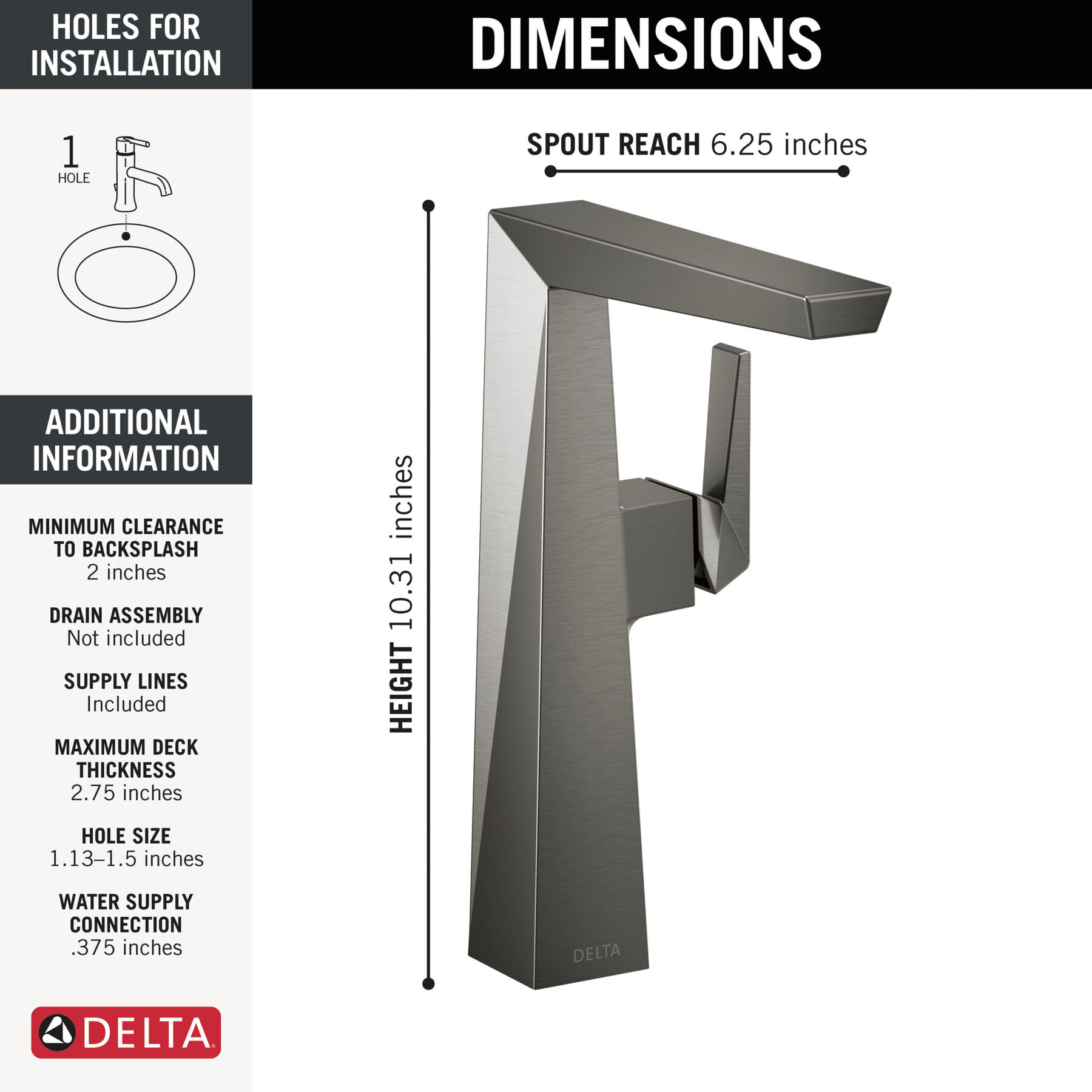 Vessel Single Handle Faucet (Recertified), image 1