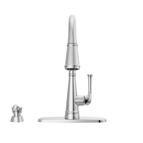 Llave para cocina monomando extensible con dispensador de jabón y tecnología ShieldSpray®