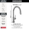 Touch<sub>2</sub>O® Technology Kitchen Faucet with Touchless Technology