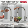 Touch2O with Touchless Technology Single Handle Pull-Down Kitchen Faucet with Soap Dispenser