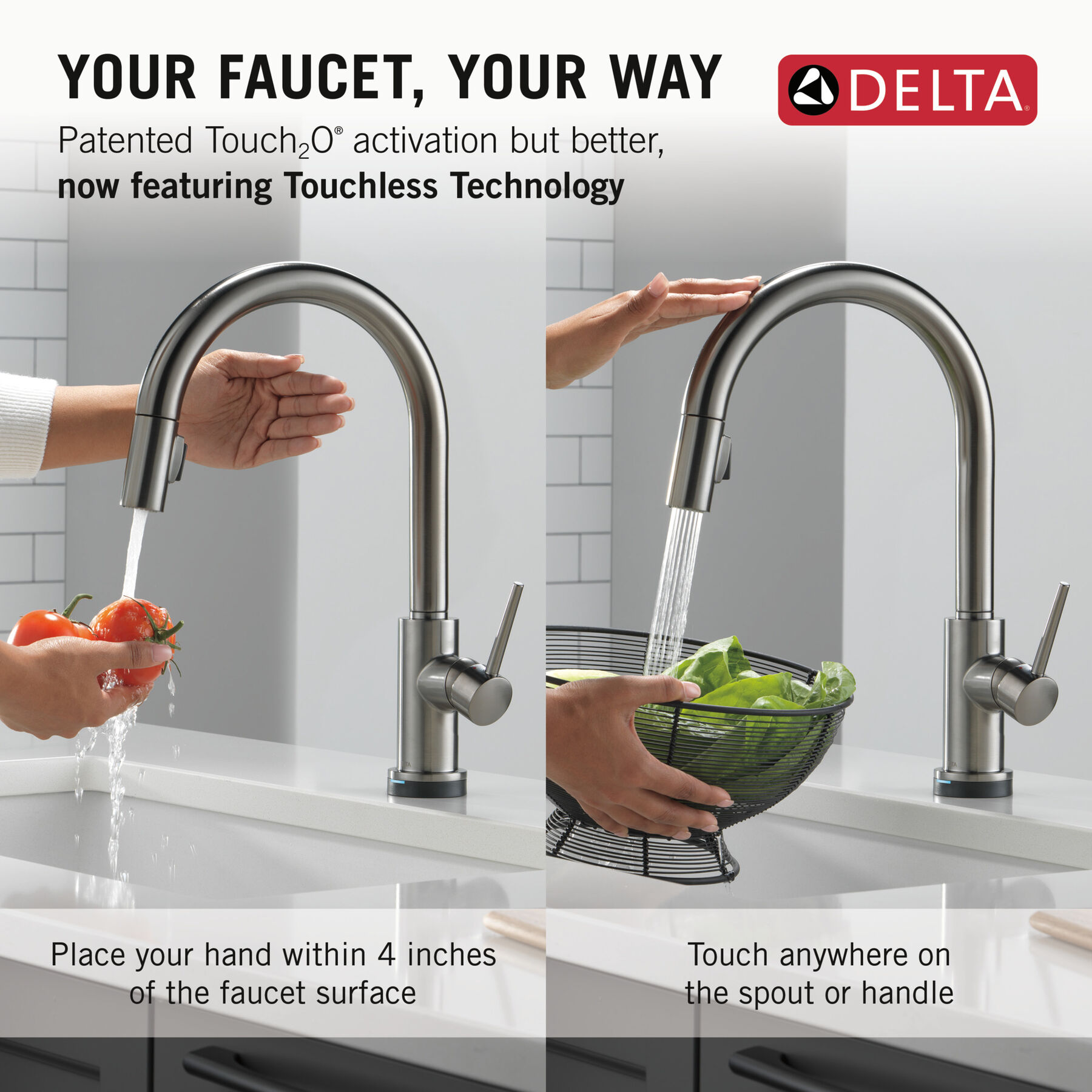 Touch2O with Touchless Technology Single Handle Pull-Down Kitchen Faucet with Soap Dispenser, image 8