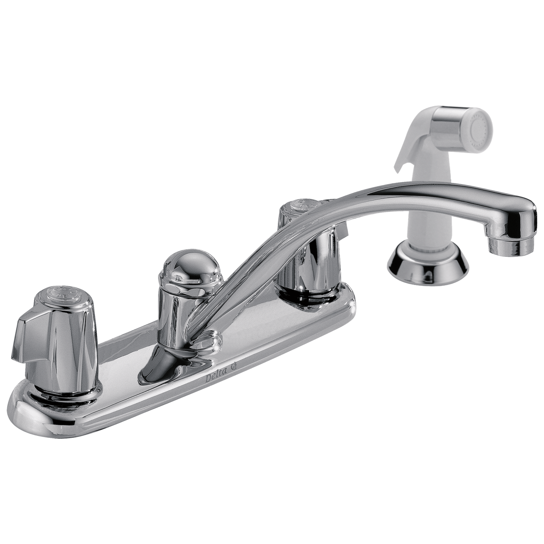 Llave para cocina de dos manijas con rociador