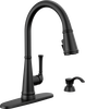 Single Handle Kitchen Pull-Down Faucet w/ Soap Dispenser