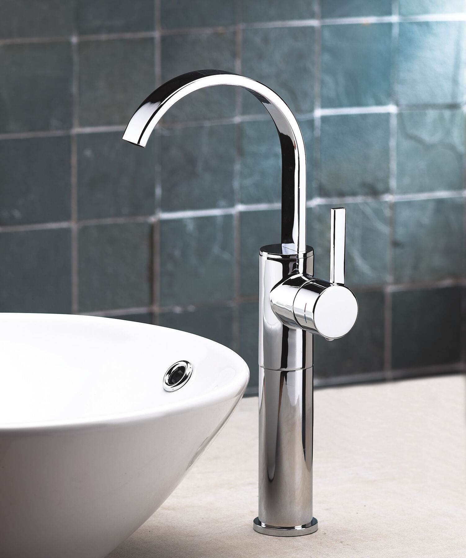 Single Hole Bathroom; with Pillar Extension - Includes Pop-Up Ceramic Valve System, image 1
