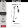 Llave para barra/encimera monomando extensible con tecnología Touch<sub>2</sub>O®