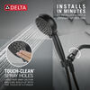 Ducha manual de 6 ajustes con rociado de limpieza