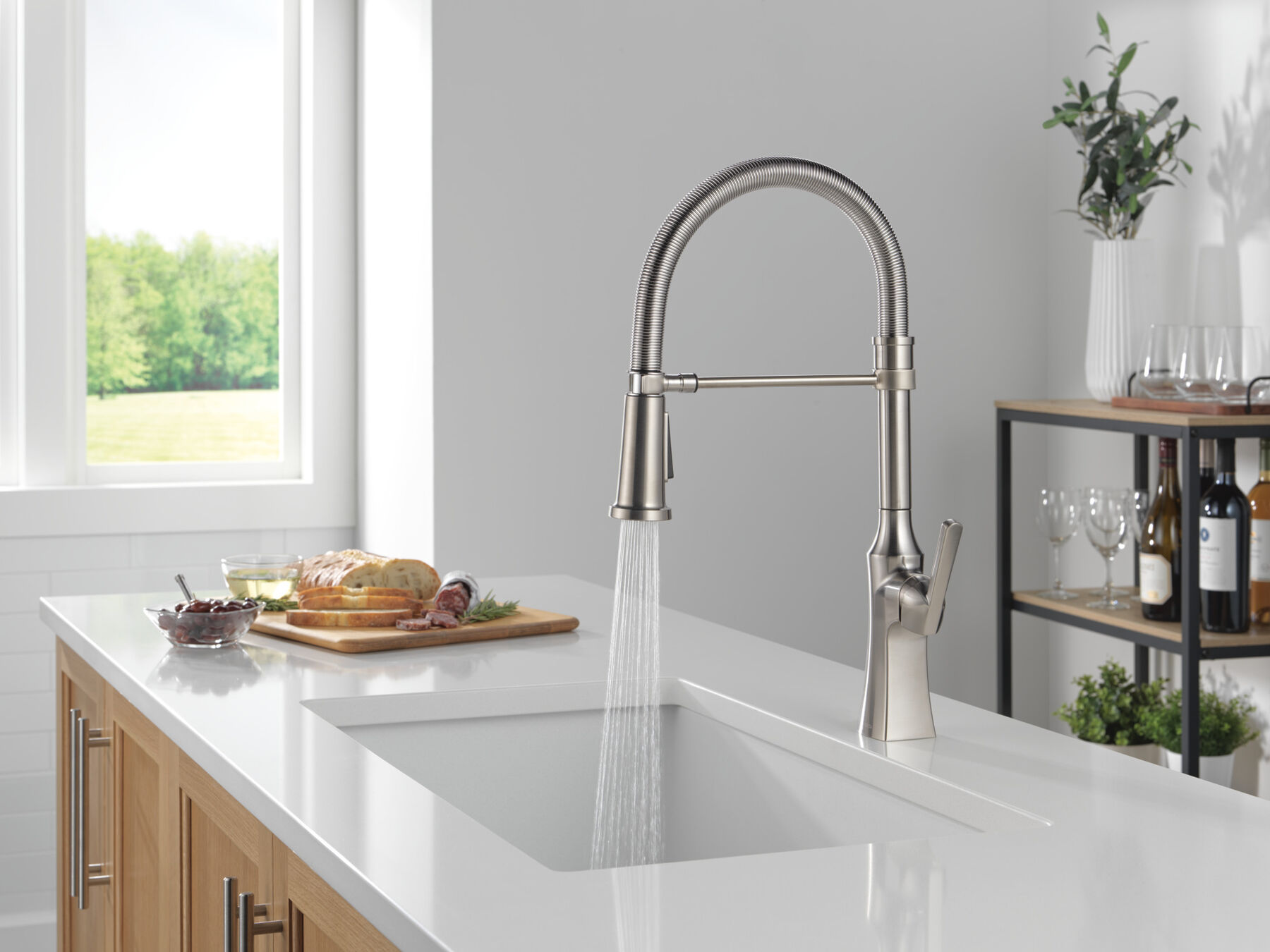 Llave para cocina monomando extensible con salida con resorte, imagen 10