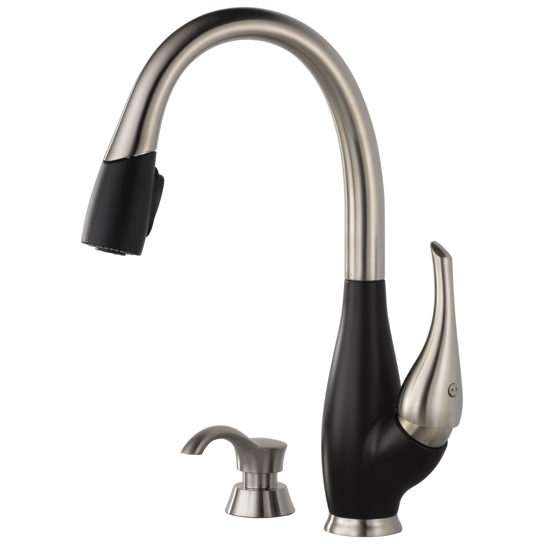Llave de una manija con tubo de salida deslizable para cocina con dispensador de jabón