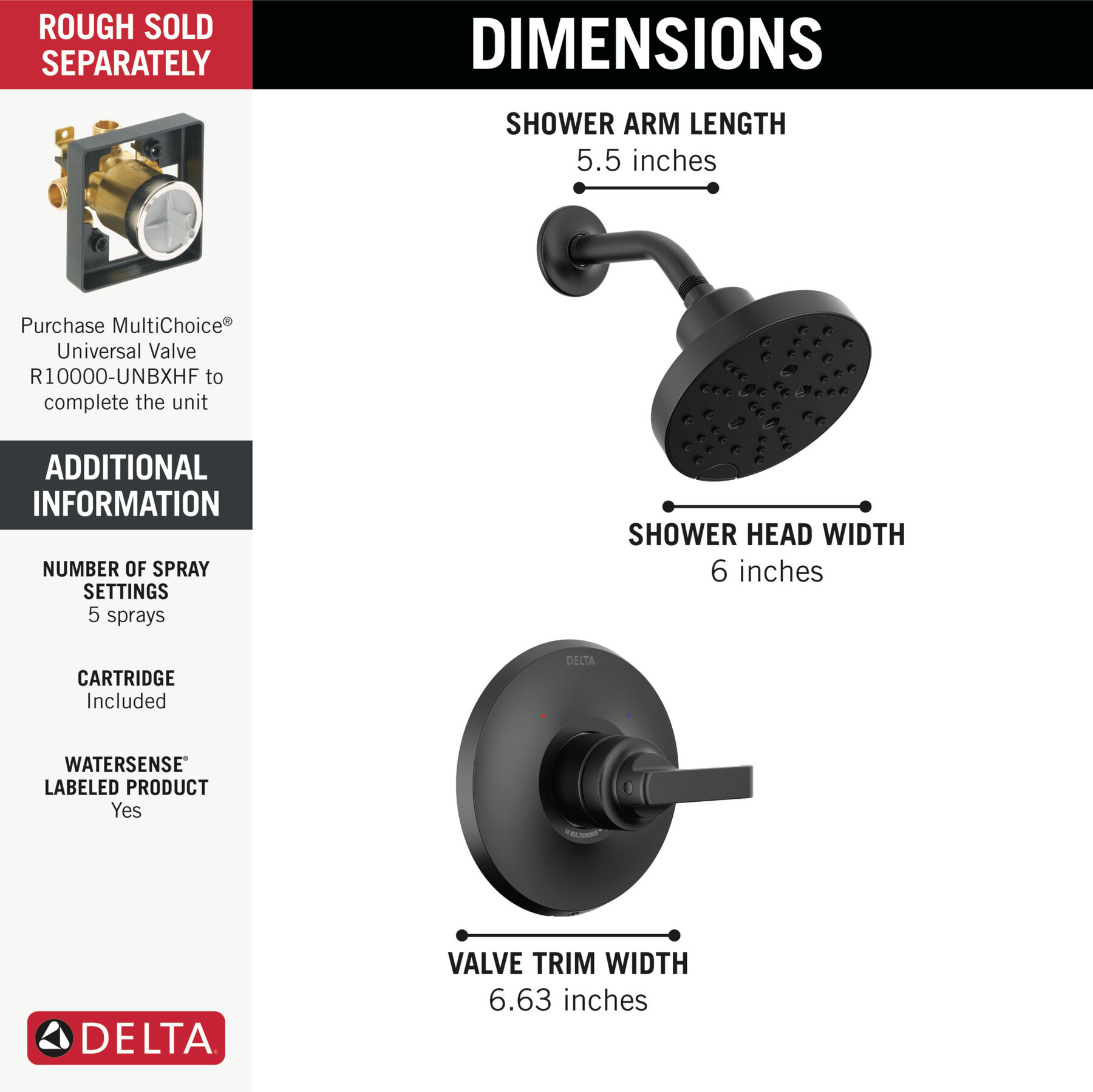 14 Series Shower Trim (Recertified), image 2