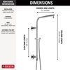 Columna de ducha redonda de 18" Emerge®