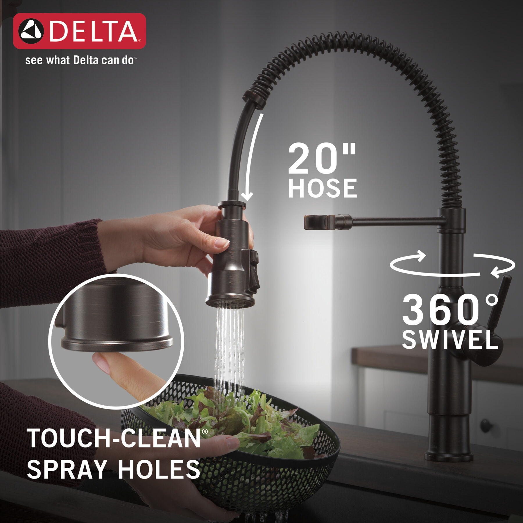Llave para cocina extensible de una manija con tubo de salida con muelle (producto recertificado), imagen 5