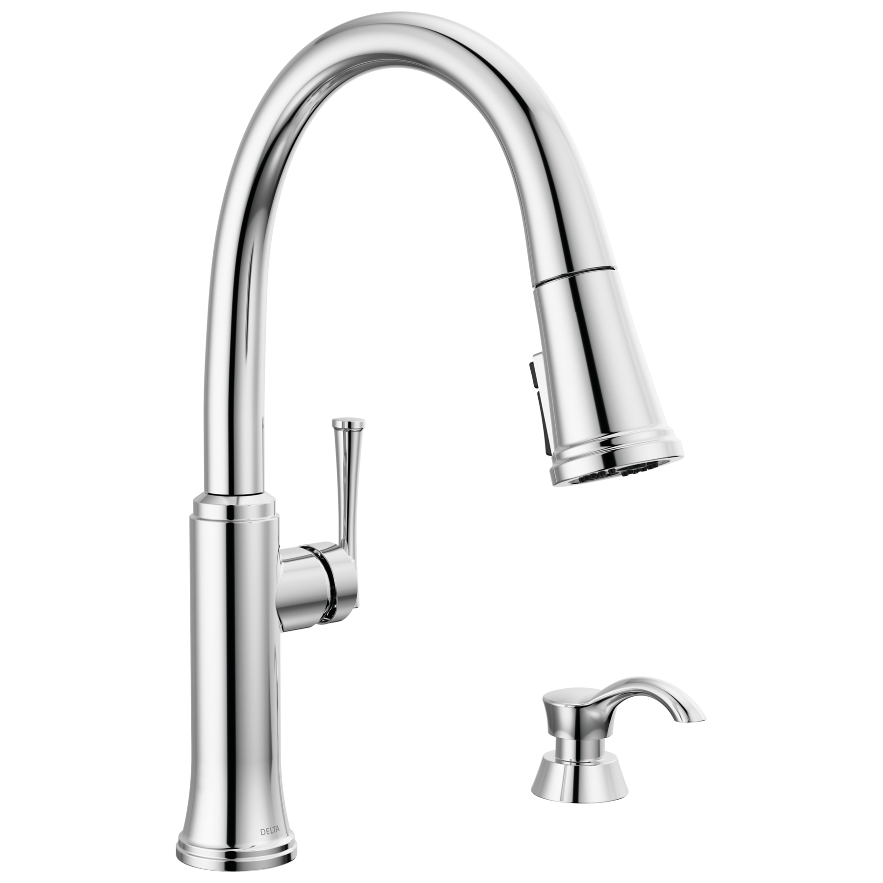 Llave para cocina monomando extensible con dispensador de jabón y tecnología ShieldSpray