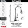 Single Handle Pull-Down Kitchen Faucet with Touch<sub>2</sub>O® Technology and ShieldSpray® Technologies