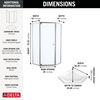 38x38 Corner Shower Base with Door Bundle - Framed Neo