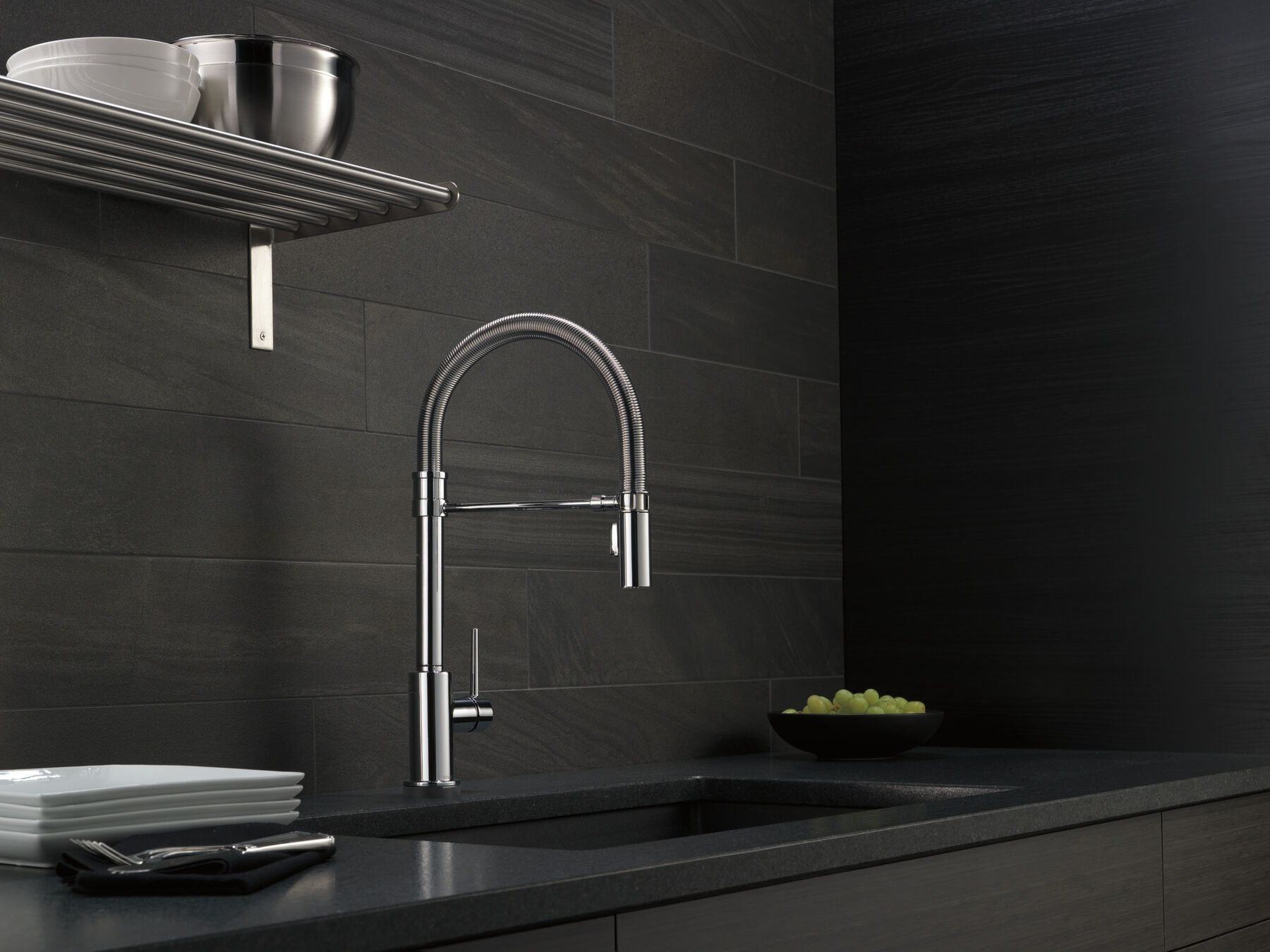 Llave para cocina extensible de una manija con tubo de salida con muelle con tecnología Touch<sub>2</sub>O®, imagen 1
