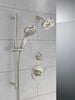 Ducha manual de 7 ajustes con barra deslizante y rociado de limpieza