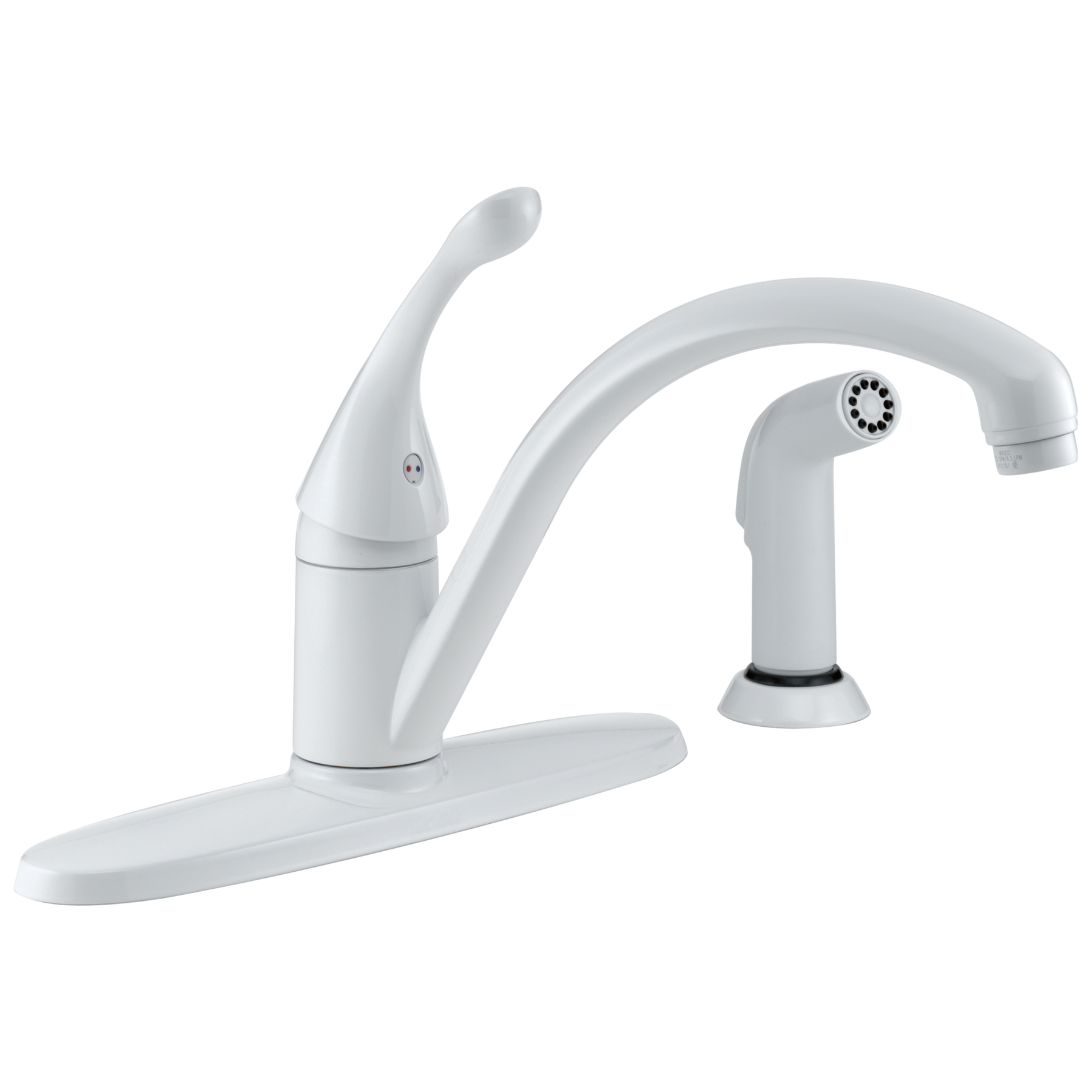 Llave para cocina de una manija con rociador