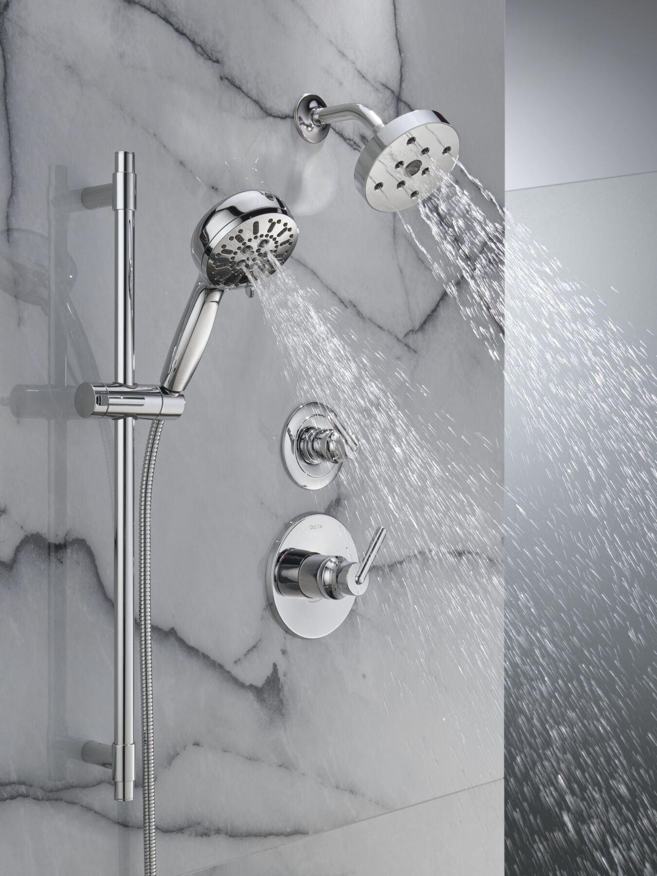 7-Setting Slide Bar Hand Shower with Cleaning Spray, image 8