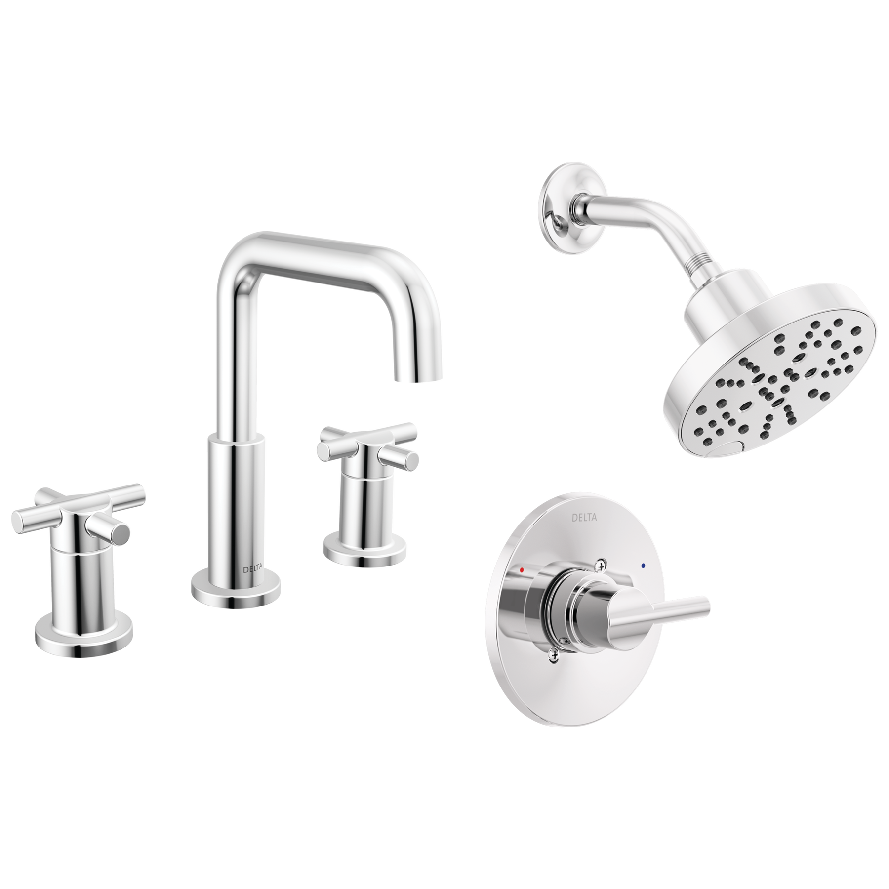 Widespread Lavatory Faucet with Shower Trim Bundle - 14 Series