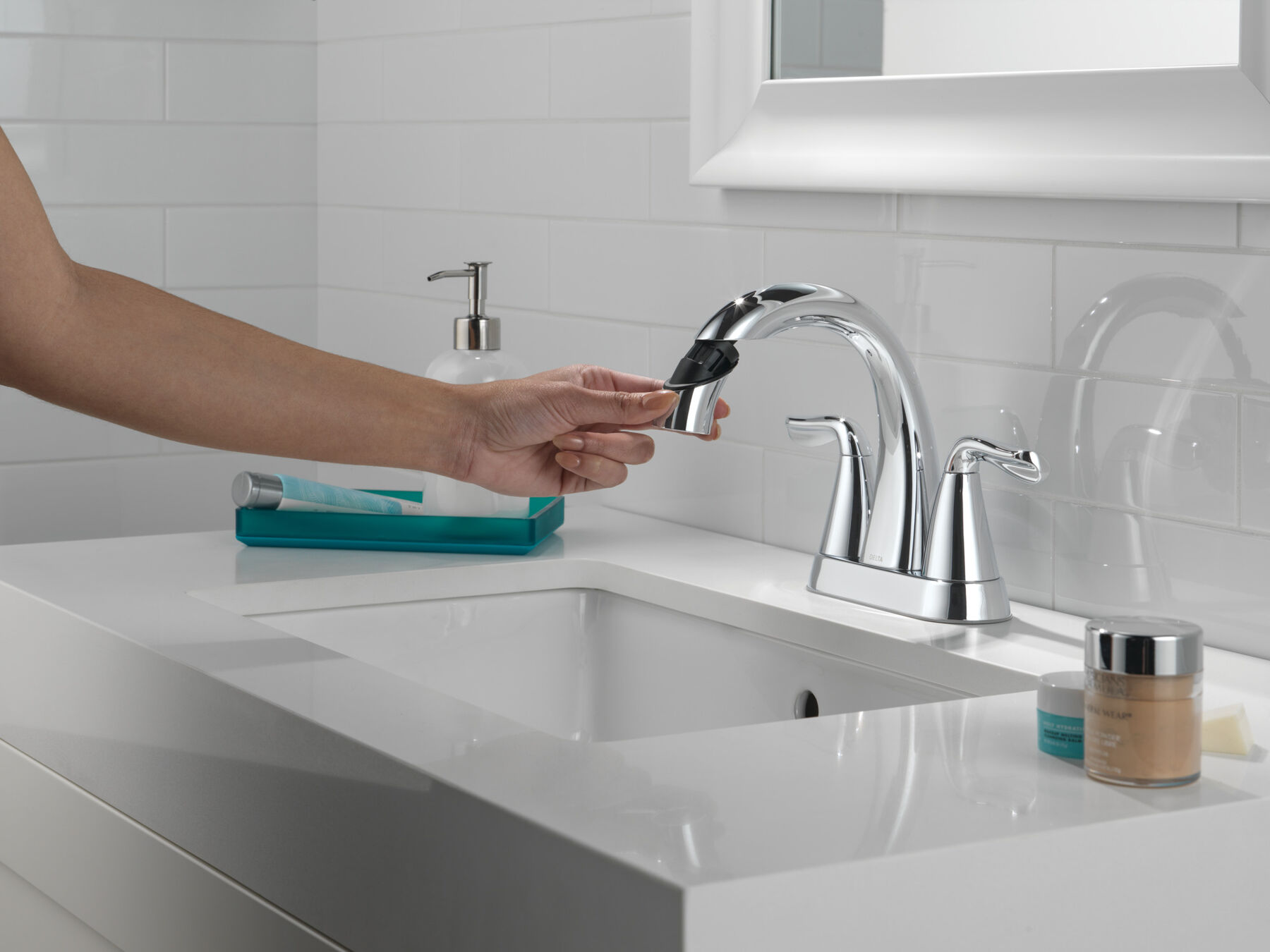 Llave para baño extensible de combinación de dos manijas, imagen 5