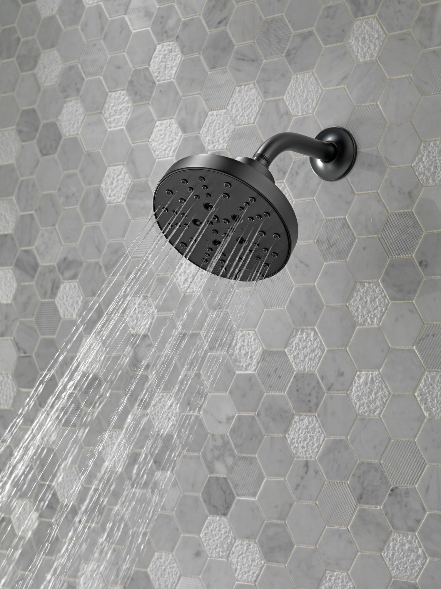 H2Okinetic® 5-Setting Contemporary Raincan Shower Head in