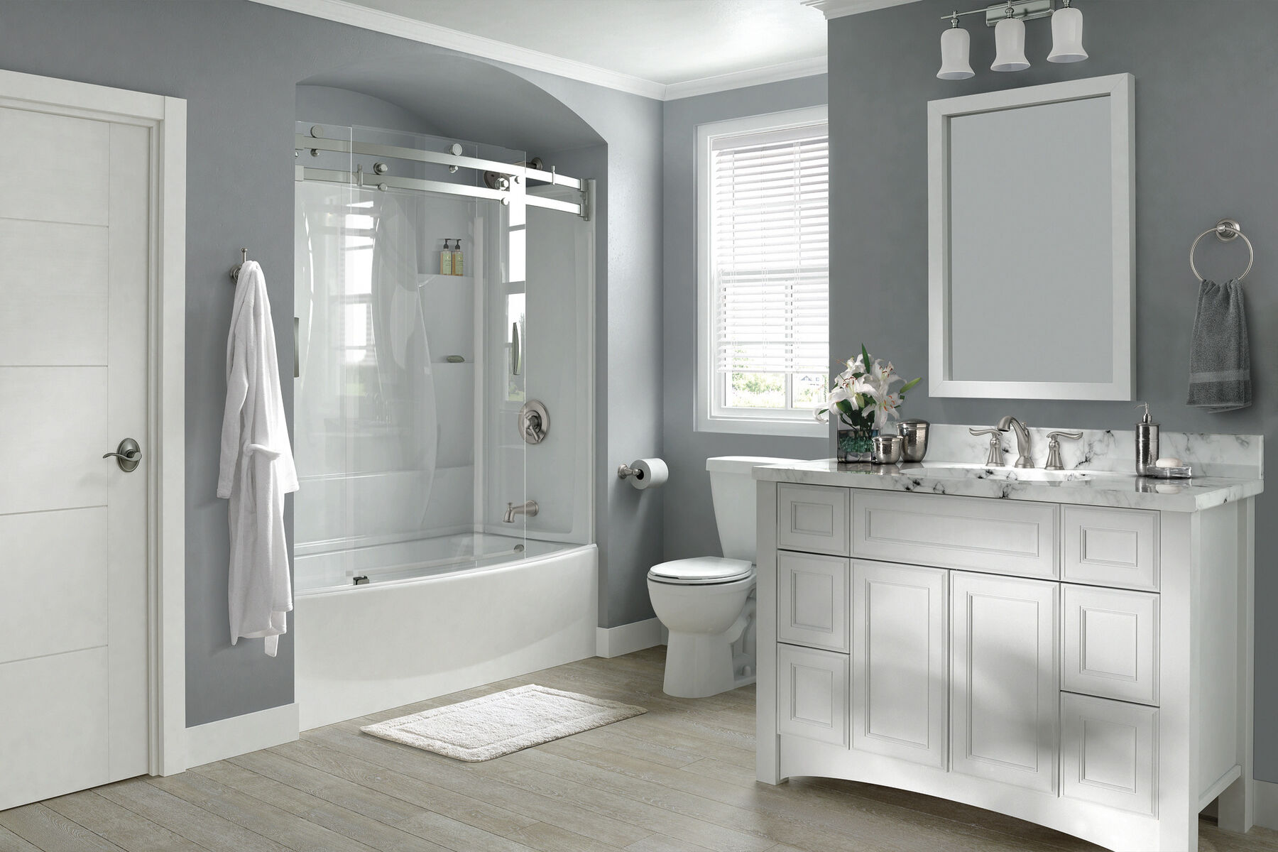 Puerta para ducha y bañera curva de 60" x 30", imagen 2