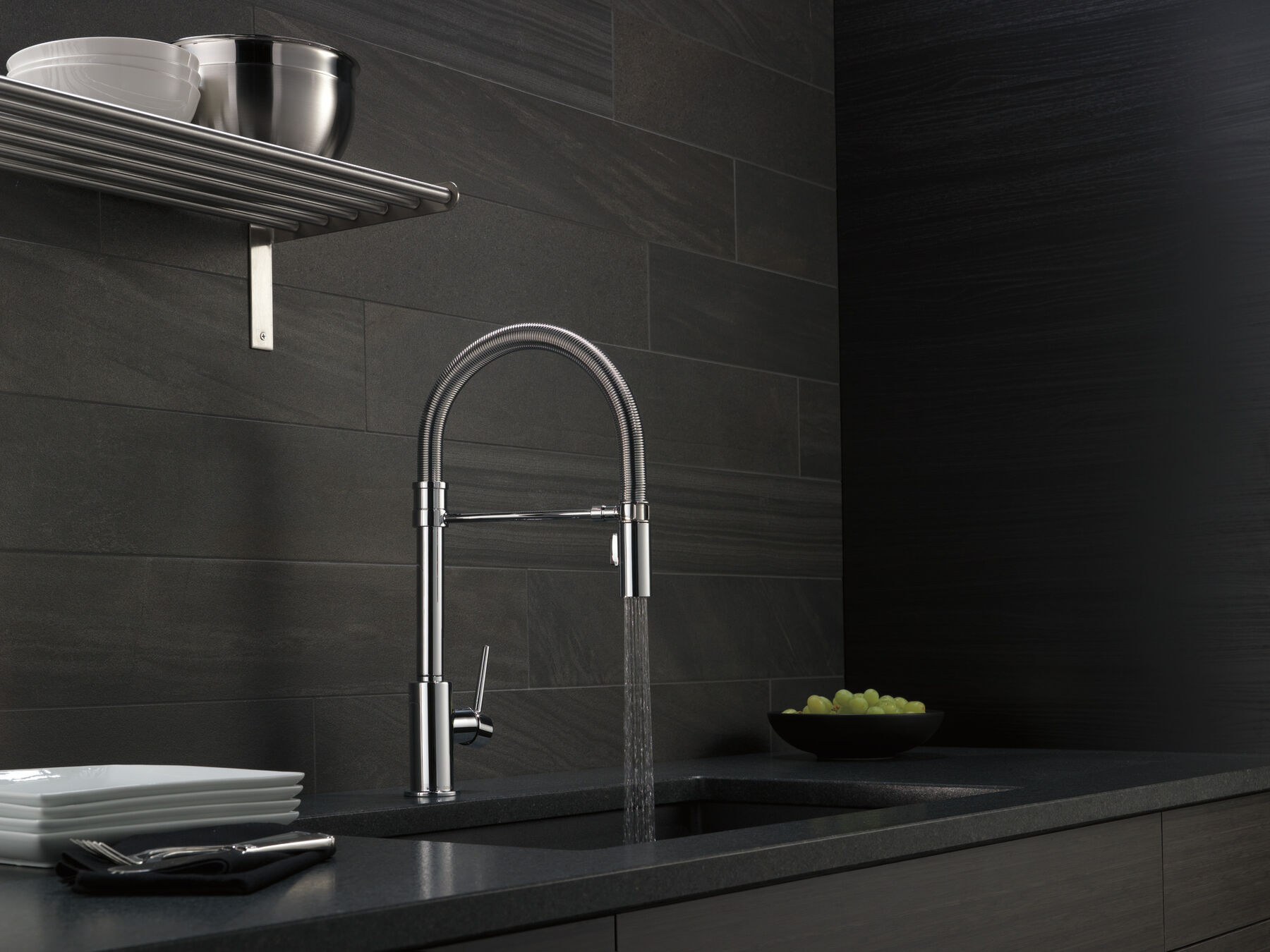 Single-Handle Pull-Down Spring Kitchen Faucet, image 27