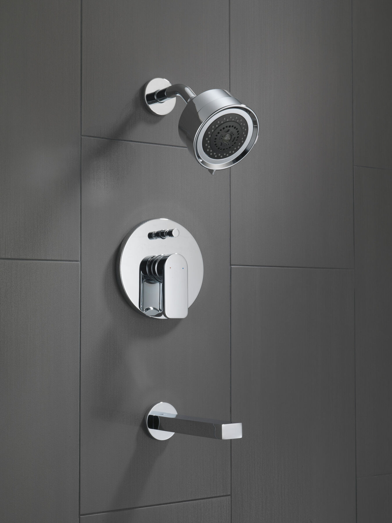 In-Wall Tub and Shower - Stick Handle; with 3-Setting Shower Head Ceramic Valve System, image 2