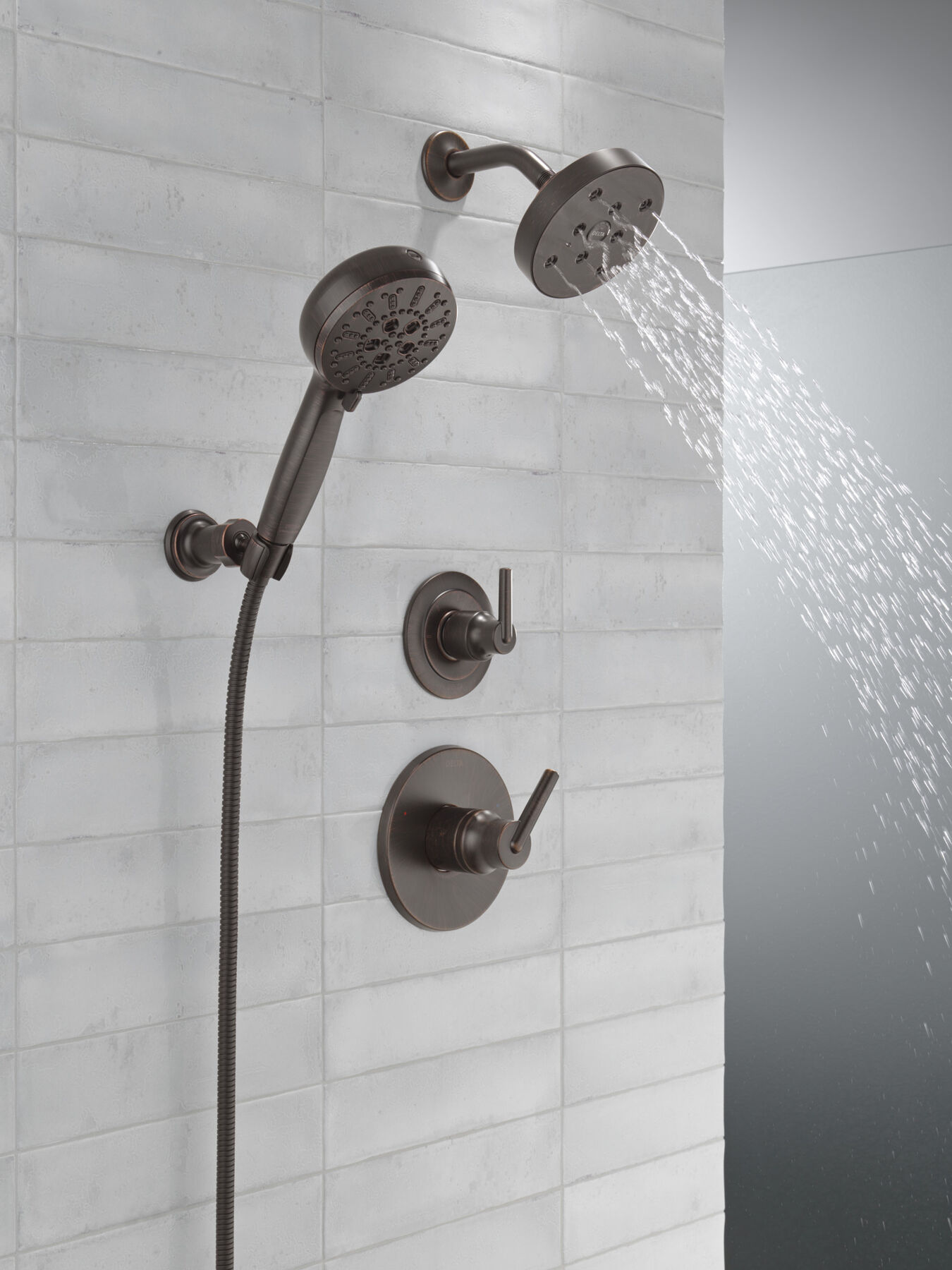 7-Setting Wall Mount Hand Shower with Cleaning Spray, image 13