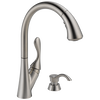 Llave para cocina monomando extensible con dispensador de jabón y tecnología ShieldSpray® (producto recertificado)